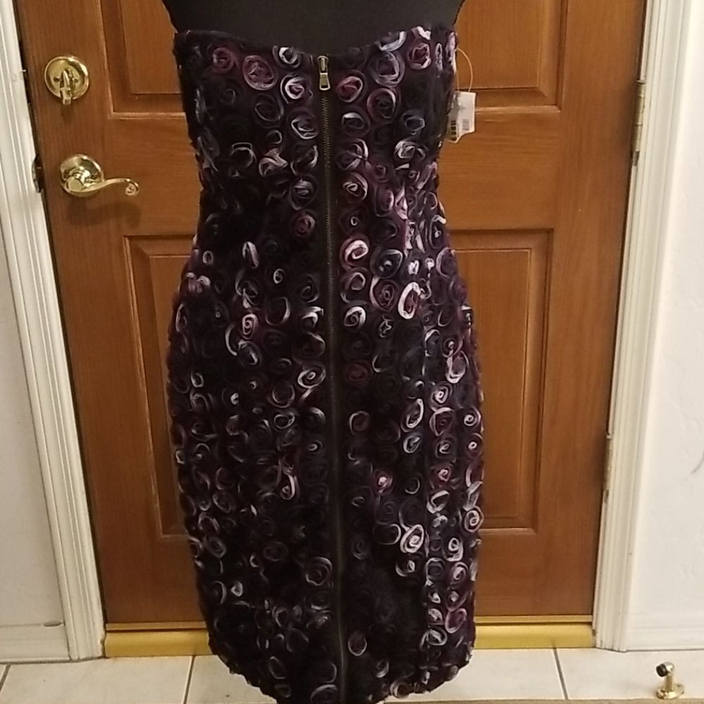 RACHEL Rachel Roy Strapless Sheath Dress Sz 8